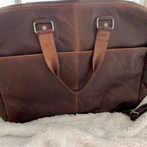Jack Georges Leather Dark Brown Voyager Cabin Bag